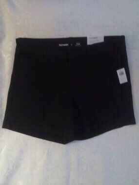 NWT SIZE 4 OLD NAVY HIGH-RISE PIXIE SECRET-SMOOTH POCKETS NEVER-FADE BLACK JACK